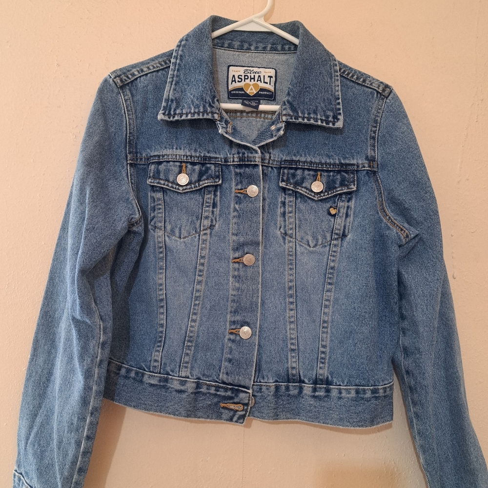 ASPHALT Jacket Denim Lt.blue Women Size M - Picture 1 of 10